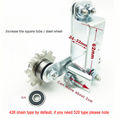 Továbbfejlesztett motorkerékpár-lánc elasztikus beállító automatikus feszítővezető lánc fogaskerék sportkocsikhoz, terepjáró Módosított tartozékokhoz