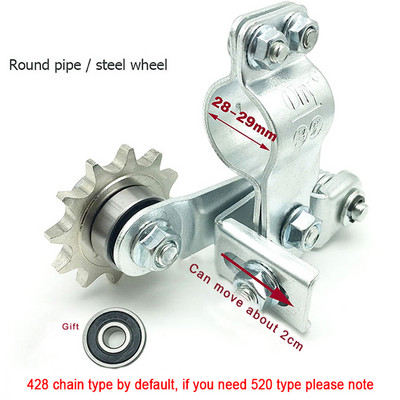 Továbbfejlesztett motorkerékpár-lánc elasztikus beállító automatikus feszítővezető lánc fogaskerék sportkocsikhoz, terepjáró Módosított tartozékokhoz