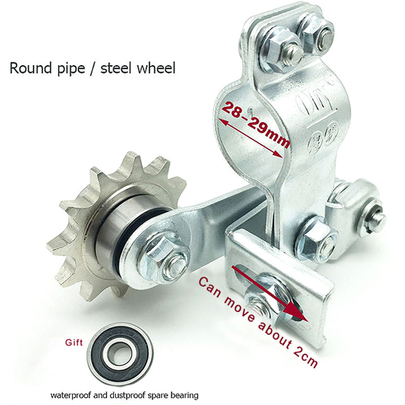 Továbbfejlesztett motorkerékpár-lánc elasztikus beállító automatikus feszítővezető lánc fogaskerék sportkocsikhoz, terepjáró Módosított tartozékokhoz