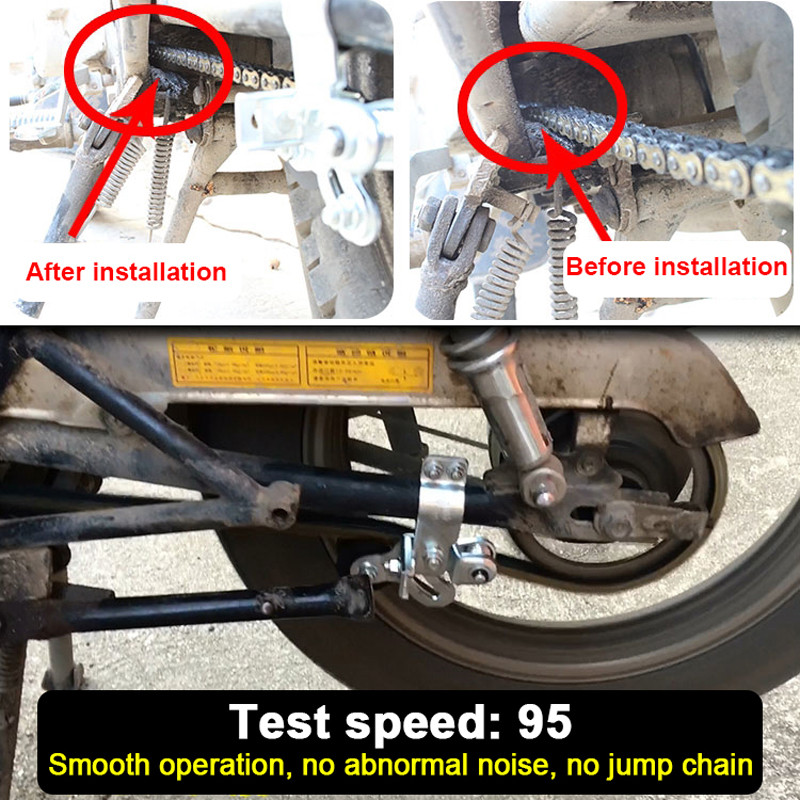 Továbbfejlesztett motorkerékpár-lánc elasztikus beállító automatikus feszítővezető lánc fogaskerék sportkocsikhoz, terepjáró Módosított tartozékokhoz