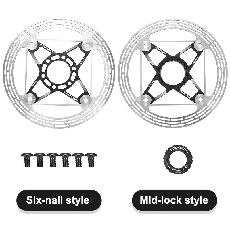 ROCKBROS kerékpár tárcsafék rozsdamentes acél rotoros tárcsafék nagy szilárdságú hidraulikus MTB országúti úszó kerékpár alkatrész 160 mm/140 mm