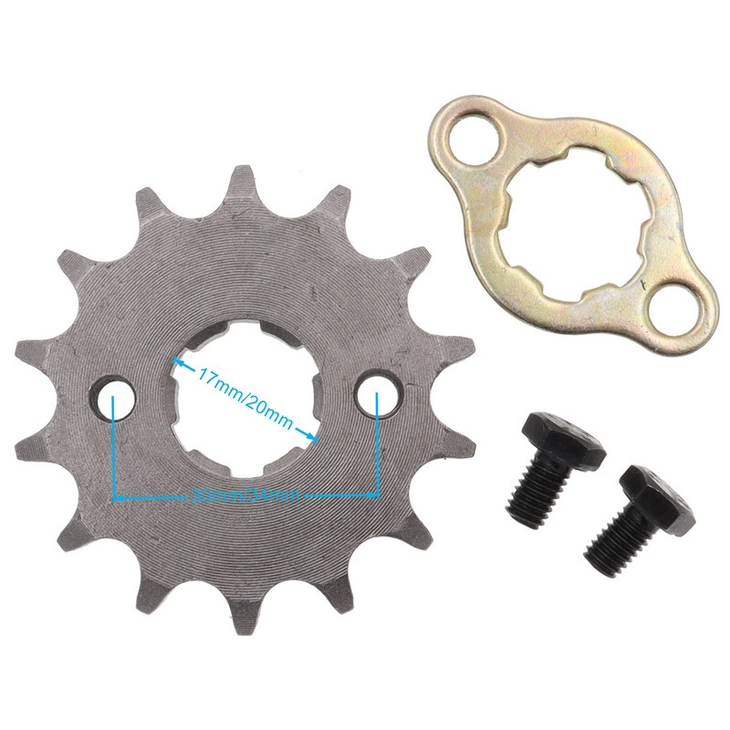 17mm 20mm predný motocyklový motor 428# 10T 11T 12T 13T 14T 15T 16T 17T 18T 19T zuby reťaze ozubené koleso s poistnou doskou
