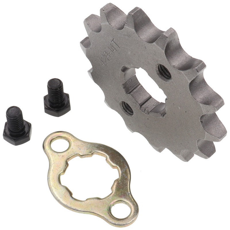 17mm 20mm predný motocyklový motor 428# 10T 11T 12T 13T 14T 15T 16T 17T 18T 19T zuby reťaze ozubené koleso s poistnou doskou