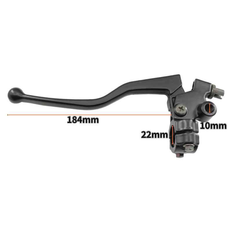 Черен универсален лост за съединител за мотоциклет, главен хидравличен спирачен цилиндър, канал на кормилото, Suzuki GN125 GS125