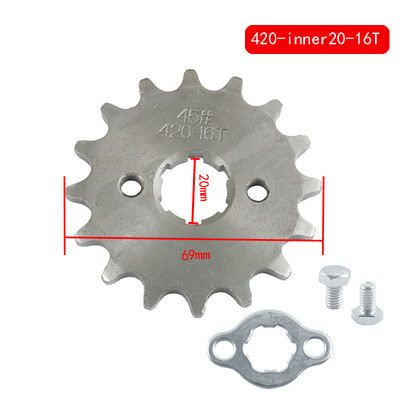420# 20mm első motor lánckerék Dirt Pit Monkey Dax Bike Gokart ATV Quad motorkerékpárhoz 10 11 12 13 14 15 16 17 18 19 fogak