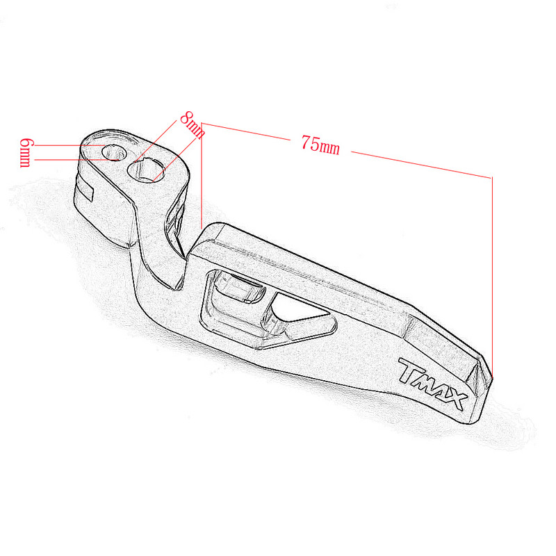 Páka parkovacej brzdy pre motocykel, hliníková páka ručnej brzdy pre YAMAHA TMAX T-MAX T MAX 500 530 2008 - 2011 2010 2012 - 2017 2016
