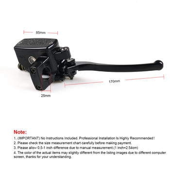 25 мм лост на главния спирачен цилиндър на мотоциклетния съединител, универсален за 25 мм кормило за NV600 VT600 Shadow VLX600 1998-2008
