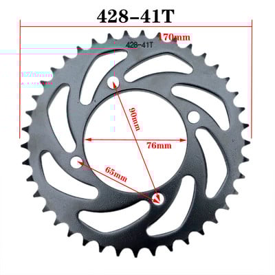 Reťaz 428 520, 37, 41, 43, 45T, 58mm, zadné ozubené koleso pre 50cc, 70cc, 110cc, 125cc, Dirt Pit Bike 428, 37T, 41T