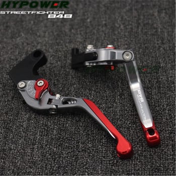 Για Ducati STREETFIGHTER 848 2012 2013 2014 2015 Red&Titanium Folding Extendable CNC μοχλοί συμπλέκτη φρένων μοτοσικλέτας