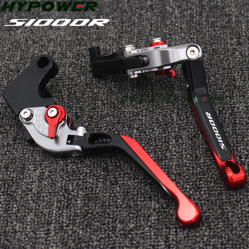 Lézeres logó (S1000R) kék+titán CNC összecsukható kihúzható motorkerékpár féktengelykapcsoló karok BMW S1000R (CC nélkül és nélkül) 2015-2018