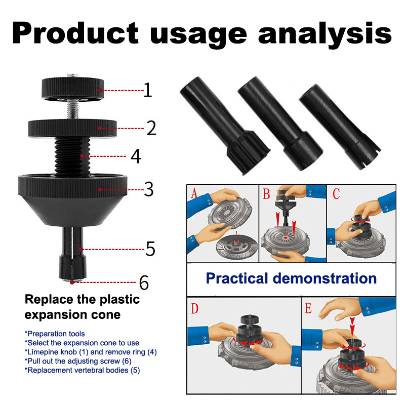 1 sada univerzálneho nástroja na centrovanie spojky automobilov, korektor otvorov spojky, nástroj na opravu a odstraňovanie zámkov spojky automobilu