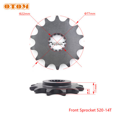 OTOM motorkerékpár első lánckerék NC450 motoralkatrészek 13T 14T lánckerékhez illeszkedő 520 530 lánc ZONGSHEN KAYO BSE KEWS motocross kerékpárhoz