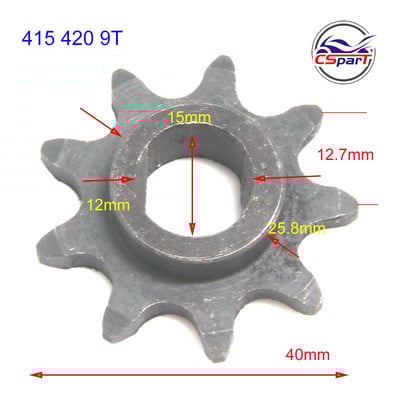 Predné ozubené koleso 9, 10, 11, 12 zubov, 415, 420, pre KTM SX 50 LC Pro-Senior Bj 2002-2005, diely pre mini motocykel Dirt Pit Bike.