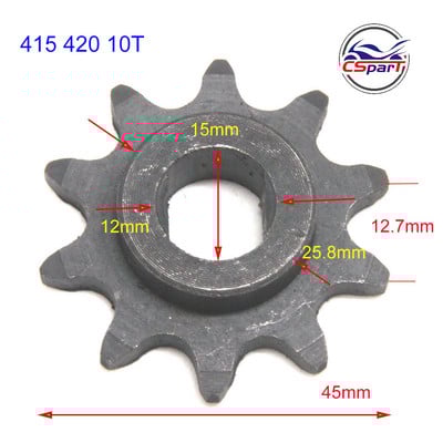 Predné ozubené koleso 9, 10, 11, 12 zubov, 415, 420, pre KTM SX 50 LC Pro-Senior Bj 2002-2005, diely pre mini motocykel Dirt Pit Bike.