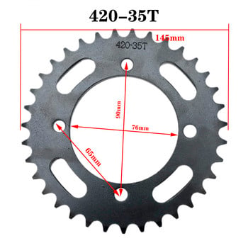 420/428 Вериги 35T/37T/39T/41T/43T/45T/48T Вериги за мотоциклети Зъбни колела Задно задно зъбно колело за 110cc 125cc 140cc Dirt Pit Bike