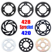 Reťaze 420/428 35T/37T/39T/41T/43T/45T/48T pre motocyklové reťaze, zadné a zadné ozubené koleso pre 110cc 125cc 140cc Dirt Pit Bike