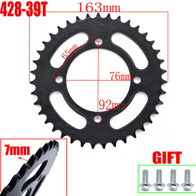 Reťaze 420/428 35T/37T/39T/41T/43T/45T/48T pre motocyklové reťaze, zadné a zadné ozubené koleso pre 110cc 125cc 140cc Dirt Pit Bike