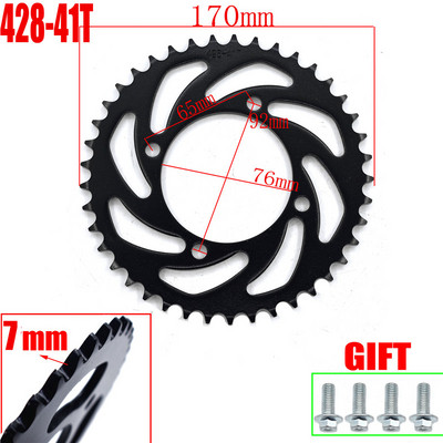 Reťaze 420/428 35T/37T/39T/41T/43T/45T/48T pre motocyklové reťaze, zadné a zadné ozubené koleso pre 110cc 125cc 140cc Dirt Pit Bike