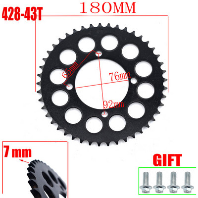 Reťaze 420/428 35T/37T/39T/41T/43T/45T/48T pre motocyklové reťaze, zadné a zadné ozubené koleso pre 110cc 125cc 140cc Dirt Pit Bike