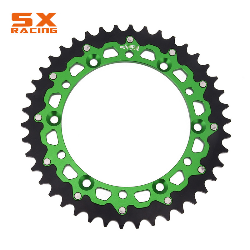 Motocykel 42T 48T 49T 50T 51T Časť motora Zadná reťaz s ozubeným kolesom pre KAWASAKI KDX KLX KX 125 200 250 500 650 KDX220R KX250F KX450F
