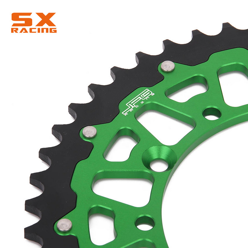 Motocykel 42T 48T 49T 50T 51T Časť motora Zadná reťaz s ozubeným kolesom pre KAWASAKI KDX KLX KX 125 200 250 500 650 KDX220R KX250F KX450F