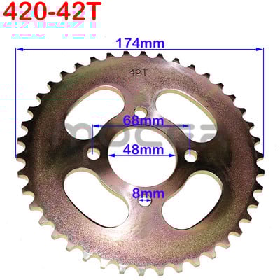 Reťaze 420/428 25T/31T/32T/37T/39T/41T/42T/48T 48mm zadné reťazové koleso pre ATV, Quad, Pit, Dirt Bike, Buggy, Go Motokáry