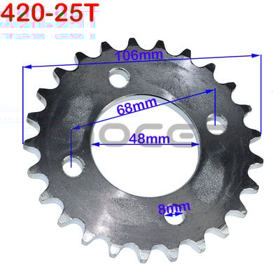 Reťaze 420/428 25T/31T/32T/37T/39T/41T/42T/48T 48mm zadné reťazové koleso pre ATV, Quad, Pit, Dirt Bike, Buggy, Go Motokáry