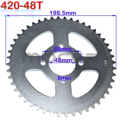 Reťaze 420/428 25T/31T/32T/37T/39T/41T/42T/48T 48mm zadné reťazové koleso pre ATV, Quad, Pit, Dirt Bike, Buggy, Go Motokáry