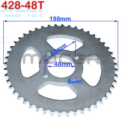 Reťaze 420/428 25T/31T/32T/37T/39T/41T/42T/48T 48mm zadné reťazové koleso pre ATV, Quad, Pit, Dirt Bike, Buggy, Go Motokáry