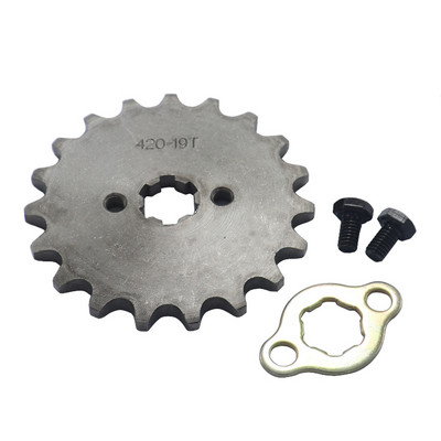 Predný motor 420# 17mm 10T 11T 12T 13T 14T 15T 16T 17T 18T 19T zuby reťaze s poistnou doskou pre motocykel
