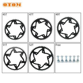 OTOM Chain Wheel 45T 47T 49T 52T Γρανάζια αλυσίδας μοτοσικλέτας Πίσω Πίσω Γρανάζια μανιβέλας Για HONDA CR250 CRF250R CRF450 450R