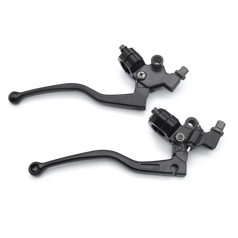 Motocyklové brzdové a spojkové páky, čierne pre Honda CG 125, hliníková zliatina, brzdová a spojková páka, lanko prednej brzdy