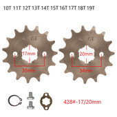 17 20 mm-es 10T-19T első motor lánckerék KAYO BSE SSR SDG Dirt Pit Bike ATV Quad Go Kart Moped robogó motorkerékpárhoz 428# lánc