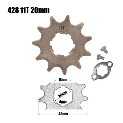 17 20 mm-es 10T-19T első motor lánckerék KAYO BSE SSR SDG Dirt Pit Bike ATV Quad Go Kart Moped robogó motorkerékpárhoz 428# lánc
