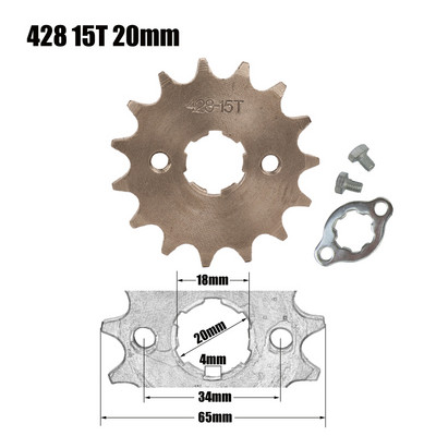 17 20 mm-es 10T-19T első motor lánckerék KAYO BSE SSR SDG Dirt Pit Bike ATV Quad Go Kart Moped robogó motorkerékpárhoz 428# lánc