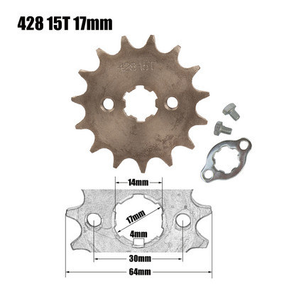 17 20 mm-es 10T-19T első motor lánckerék KAYO BSE SSR SDG Dirt Pit Bike ATV Quad Go Kart Moped robogó motorkerékpárhoz 428# lánc