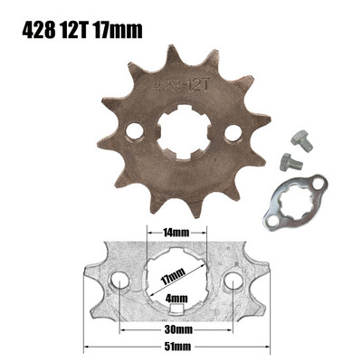 17 20 mm-es 10T-19T első motor lánckerék KAYO BSE SSR SDG Dirt Pit Bike ATV Quad Go Kart Moped robogó motorkerékpárhoz 428# lánc