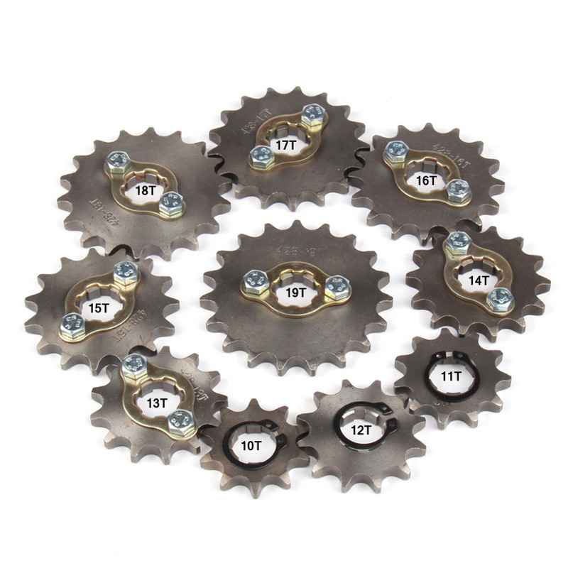 17 20 mm-es 10T-19T első motor lánckerék KAYO BSE SSR SDG Dirt Pit Bike ATV Quad Go Kart Moped robogó motorkerékpárhoz 428# lánc