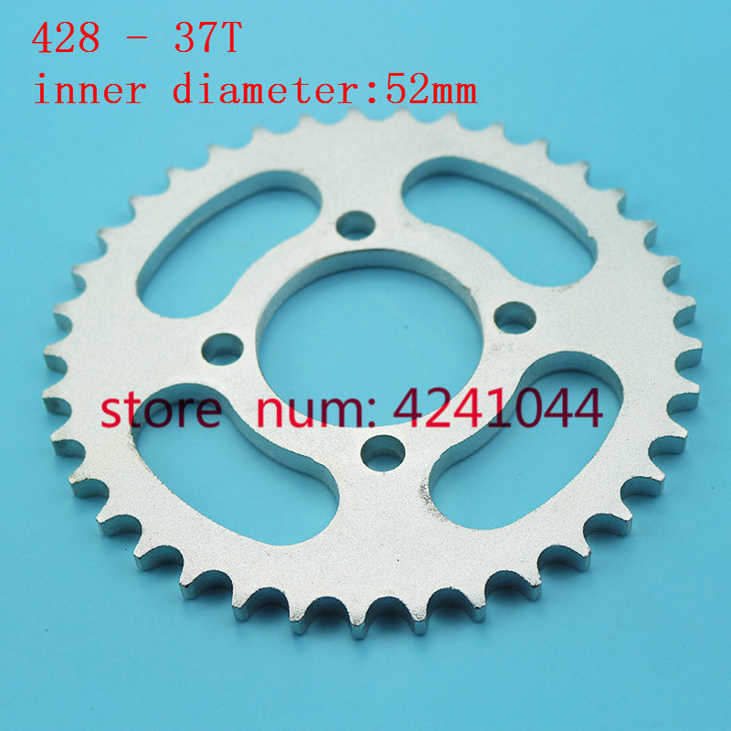 Doprava zdarma 428 37T / 41T / 48T zuby 52mm zadné reťazové koleso pre čínske ATV, štvorkolky, motocykel, moped