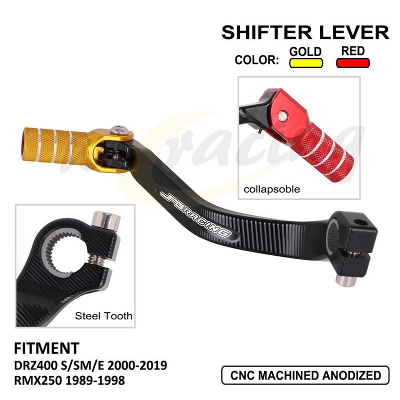 CNC sebességváltó váltókar pedál Suzuki DRZ400 DRZ400S DRZ400SM DRZ400E 2000-2019 RMX250 1989-1998 DRZ 400 400S 400SM 400E