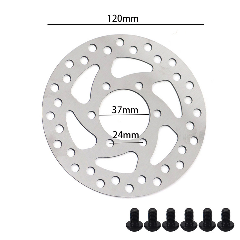 120 mm-es kültéri kerékpáros tárcsafék rotor elektromos robogó fékező rotorok csavarokkal