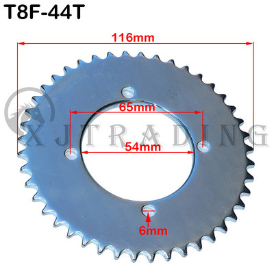 38 44 54 58 64 74 Fogas 44T 54T 58T 64T 74T T8F 35MM hátsó lánckerék Mini Moto ATV Quad Dirt Pit Pocket Bike Cross 47cc 49cc alkatrészek