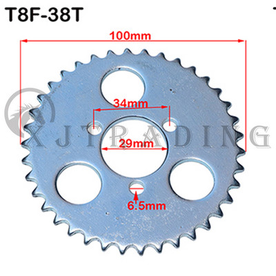 38 44 54 58 64 74 Fogas 44T 54T 58T 64T 74T T8F 35MM hátsó lánckerék Mini Moto ATV Quad Dirt Pit Pocket Bike Cross 47cc 49cc alkatrészek