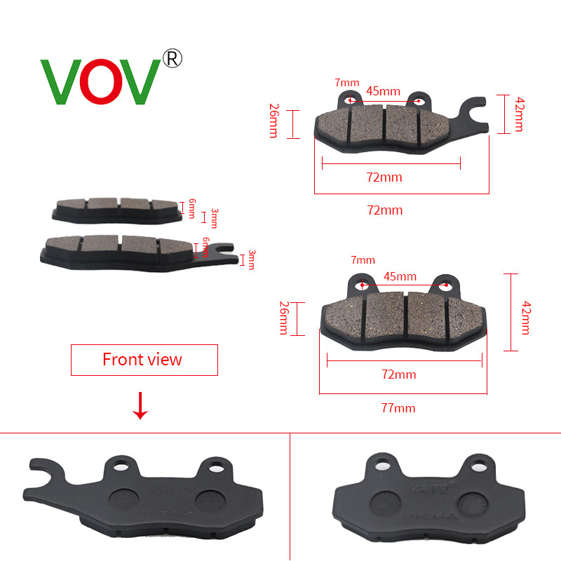 Keramické polokovové brzdové doštičky pre motocyklové kotúčové brzdy W125 DTM150 W110 TXR LC135 Y125ZR KRISS Y125Z BONUS SRLZ ZX150 GT128
