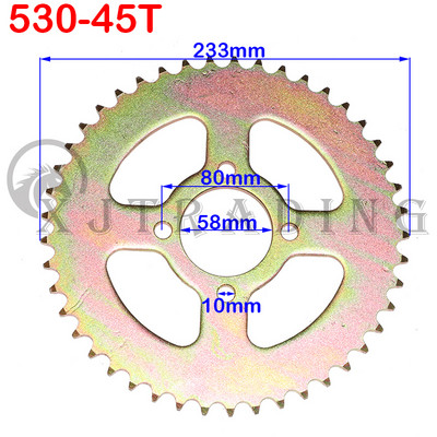 530 Lanț 28T/31T/32T/35T/37T/40T/41T/45T dinți Pinion spate pentru ATV Quad Pit Dirt Bike Buggy Go Kart Motociclete Piese de motor