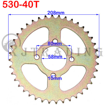 530 Lanț 28T/31T/32T/35T/37T/40T/41T/45T dinți Pinion spate pentru ATV Quad Pit Dirt Bike Buggy Go Kart Motociclete Piese de motor