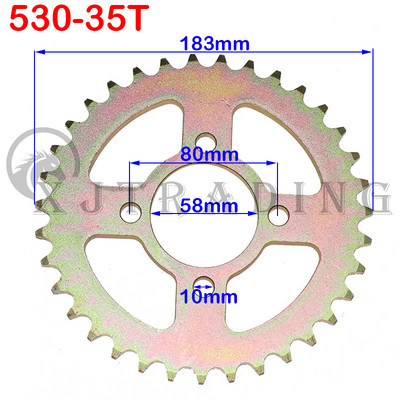 530 Lanț 28T/31T/32T/35T/37T/40T/41T/45T dinți Pinion spate pentru ATV Quad Pit Dirt Bike Buggy Go Kart Motociclete Piese de motor