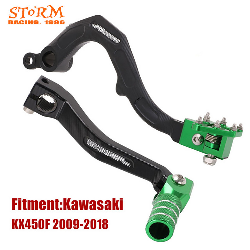 CNC pavarų perjungimo svirties svirties stabdžių pedalas Stabdžių sankabos svirties pėdos, skirtos Kawasaki KXF450 KX450F KXF 450 2009 2010 2011-2017 2018 m.
