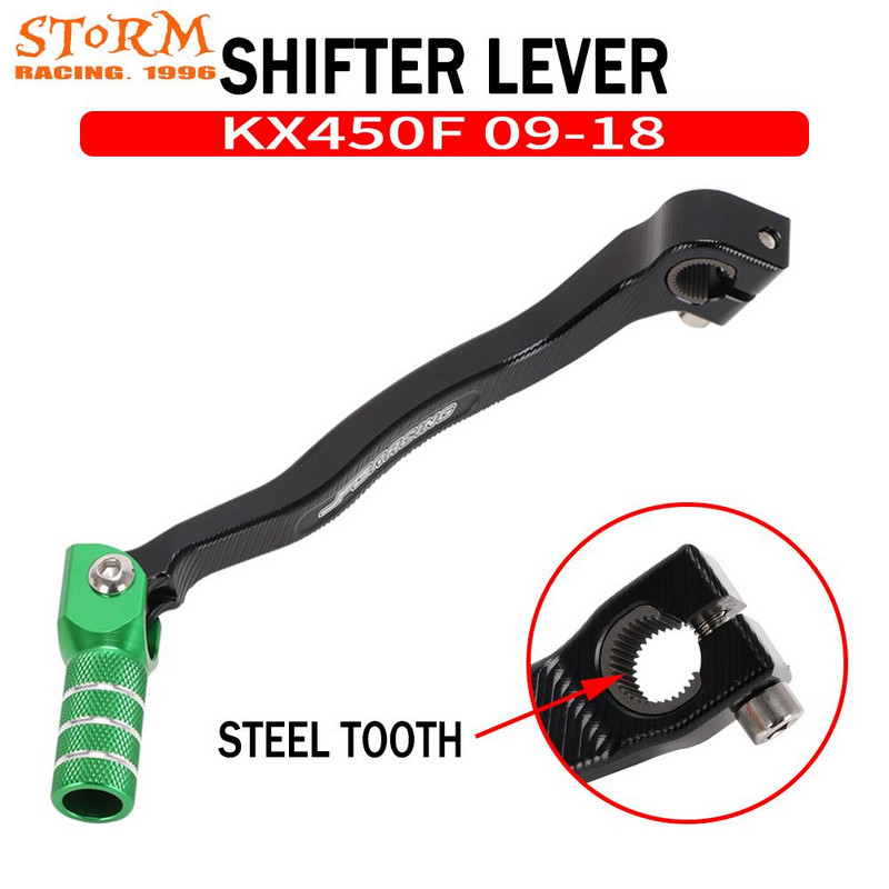 CNC pavarų perjungimo svirties svirties stabdžių pedalas Stabdžių sankabos svirties pėdos, skirtos Kawasaki KXF450 KX450F KXF 450 2009 2010 2011-2017 2018 m.