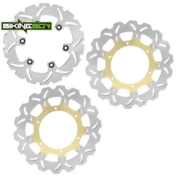 BIKINGBOY Предни задни спирачни дискове Дискове Ротори YZF R1 98 99 00 01 YZF 600 R THUNDERCAT 96-07 03 04 05 YZF 1000 R THUNDERACE 96-02